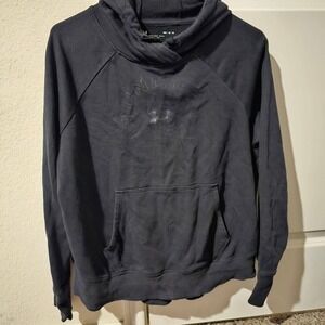 Under Armour Women's Loose Fit Black Fleece Hoodie Sweatshirt MD